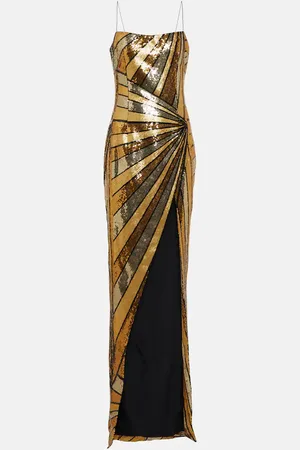 Balmain Abito lungo con paillette