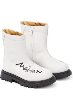Maison Margiela Stivali in pelle con logo