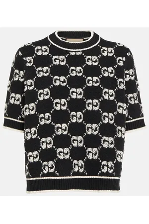 Gucci Top in bouclé di lana jacquard GG