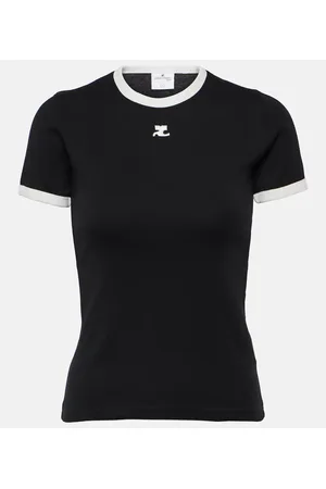 Courrèges Courrèges T-shirt in jersey di cotone con logo