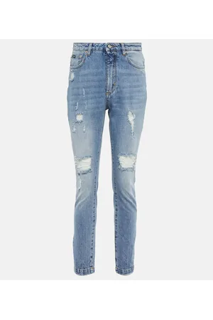 Dolce & Gabbana Jeans skinny a vita alta distressed