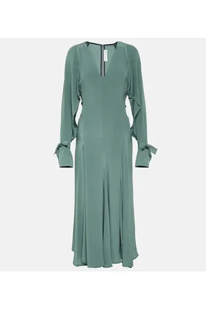 Victoria Beckham Abito midi Trench in seta