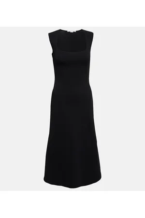 Stella McCartney Abito midi con scollo quadrato