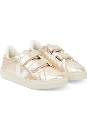 Veja Sneakers Esplar in pelle metallizzata
