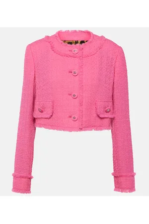 Dolce & Gabbana Giacca cropped in tweed di misto lana