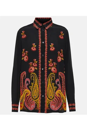 Etro Blusa in seta con stampa paisley