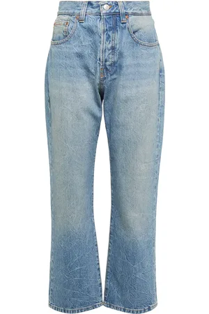 Victoria Beckham Jeans cropped a vita alta