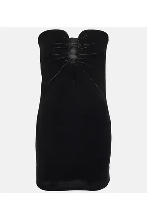Roland Mouret Miniabito in velluto senza spalline