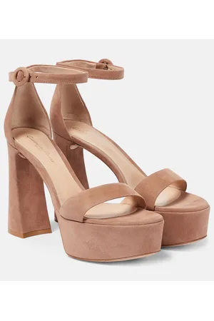 Gianvito Rossi Sandali Sheridan in suede con plateau