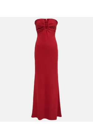 Roland Mouret Abito lungo in cady senza spalline
