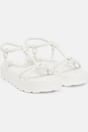 Gianvito Rossi Sandali platform in pelle con nodi