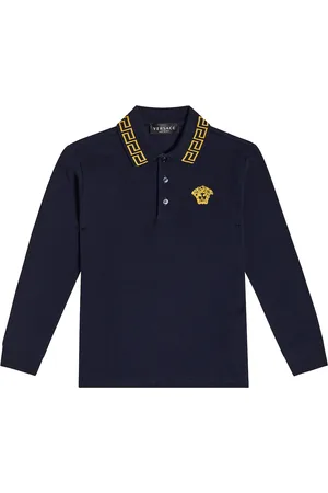VERSACE Polo Medusa in piqué di cotone