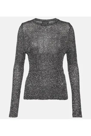 Balenciaga Pullover in maglia lamé con paillettes
