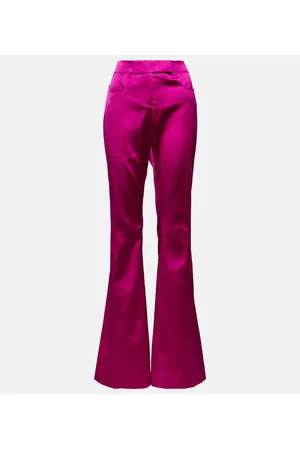 Tom Ford Pantaloni flared in raso a vita bassa