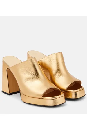 Souliers Martinez Sandali Alba 90 in pelle con plateau