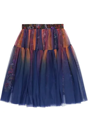 PAADE Gonna in jersey e tulle con stampa