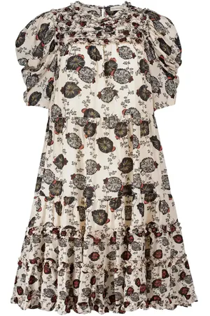 ULLA JOHNSON Abito midi Cassian in misto cotone