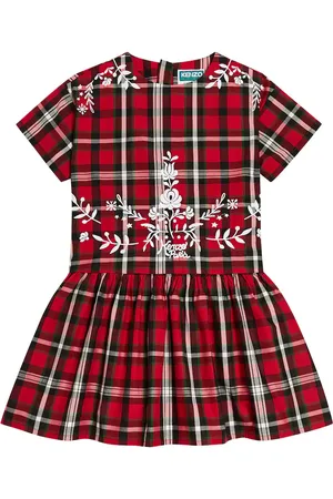 Kenzo Abito in cotone a quadri