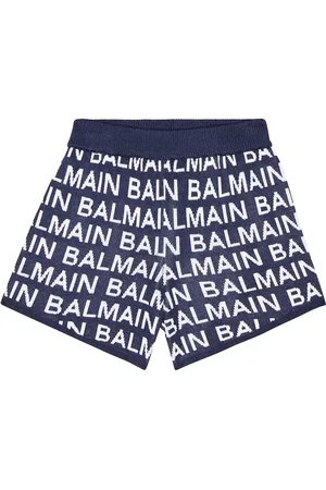 Balmain Shorts in misto cotone con intarsi