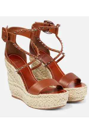 Christian Louboutin Espadrillas Chocazeppa in pelle con zeppa