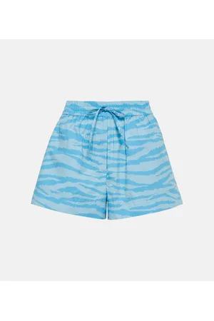 Ganni Shorts in cotone con stampa zebrata