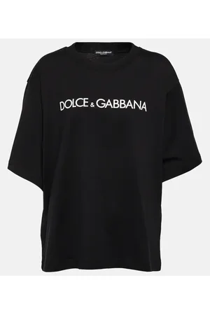 Dolce & Gabbana T-shirt cropped in jersey di cotone