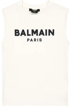 Balmain Tank top in jersey di cotone