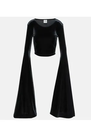 Vetements Top cropped in velluto