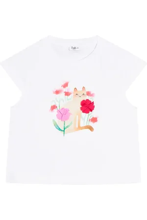 Il gufo T-shirt in jersey di cotone con stampa