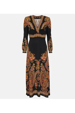 Etro Abito midi con stampa paisley