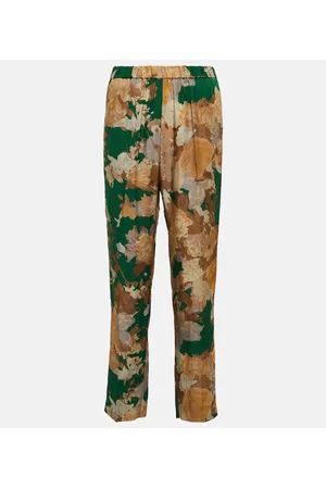 DRIES VAN NOTEN Pantaloni slim con stampa