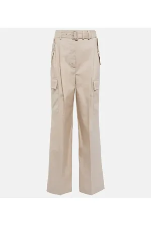 Prada Pantaloni cargo in misto cotone a vita alta