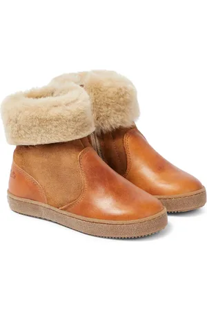 PèPè PèPè Stivaletti in pelle, suede e shearling