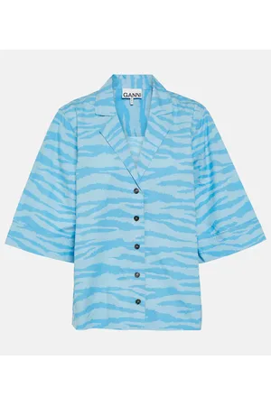 Ganni Camicia in cotone con stampa