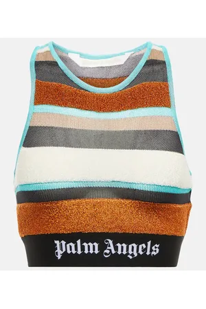Palm Angels Top Lurex in maglia a righe