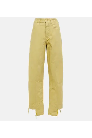 Jil Sander Jeans a gamba larga e vita alta