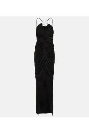 Rasario Abito lungo in chiffon con applicazioni