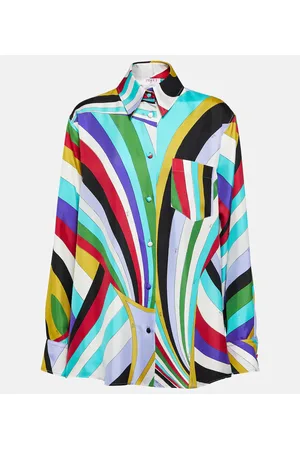 Puccini Camicia Iride in twill di seta
