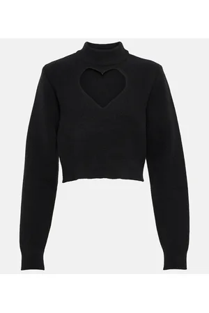 Alaïa Alaïa Pullover cropped Keyhole in lana vergine