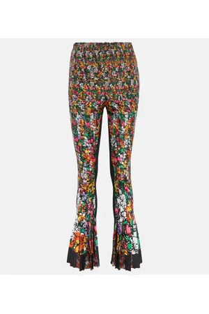 SACAI Pantaloni con stampa a vita alta
