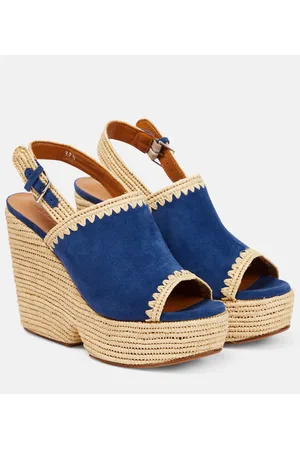 Robert Clergerie Sandali Damya in suede con zeppa