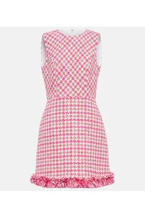 Carolina Herrera Miniabito in tweed con frange