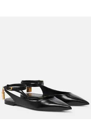 Tom Ford Ballerine slingback Padlock in pelle