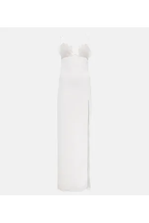 Nensi Dojaka Bridal - Abito lungo in crêpe con cut-out