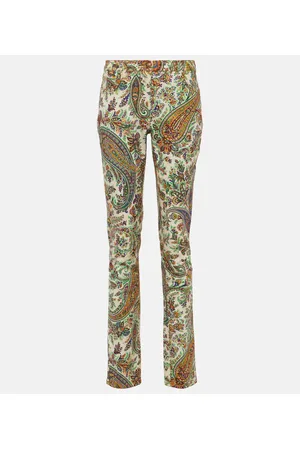 Etro Jeans slim a vita media con stampa