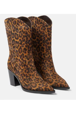 Gianvito Rossi Stivali Denver in pelle con stampa