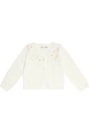 BONPOINT Cardigan Amia in cotone con ricamo