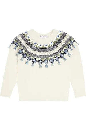 Tartine Et Chocolat Pullover in jacquard di misto lana