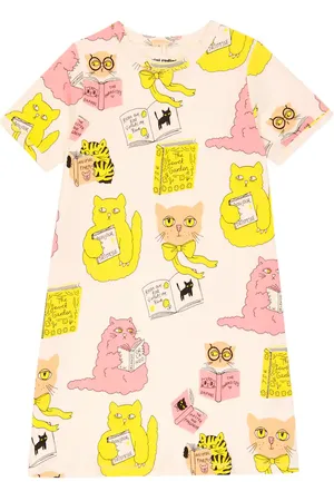 Mini Rodini Abito in cotone con stampa