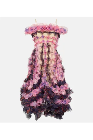 SUSAN FANG Abito midi in tulle